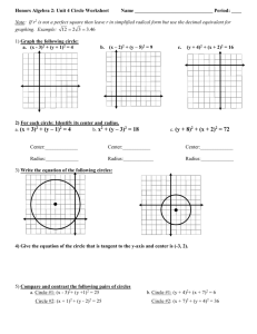 Unit 10 Homework 10 Equations Of Circles Questions 11-12 / Bai Táº­p