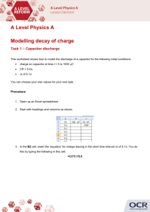Modelling decay of charge