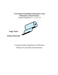 Curriculum Embedded Performance Task
