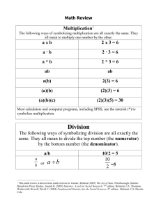 Multiplication