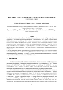 Properties of Water Substitute Solid Phantoms