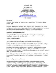 Resume 2004 - Genomic Sciences Training Program