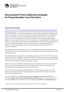 Remuneration Policy Statement template for