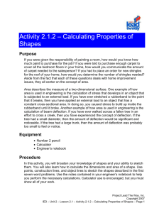 Activity 2.1.2: Calculating Properties of Shapes