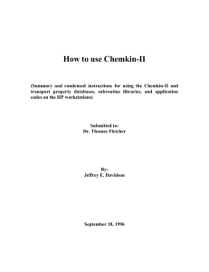 How to use Chemkin-II