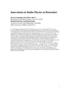 Studio Physics Paper - Southern Connecticut State University