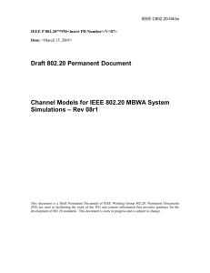 4 MIMO Channel Model for System Level Simulations