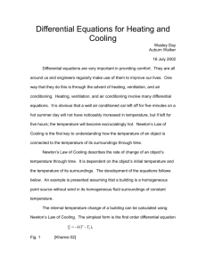 Differential Equations for Heating and Cooling