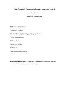 Using Magnitude estimation in developmental linguistics research