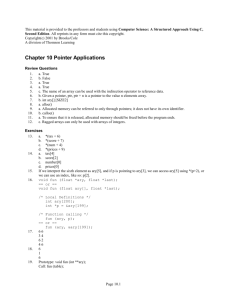 Chapter 10 Pointer Applications