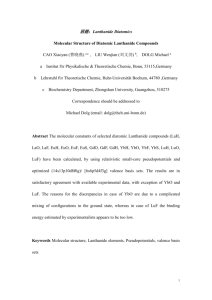 Molecular Structure of Diatomic Lanthanide Compounds