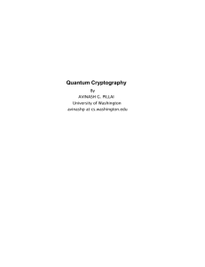 Quantum Cryptography - University of Washington