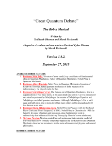 4.1. Script of Great Quantum Debate. Act 1