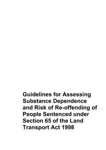 Guidelines for Assessing Substance Dependence and Risk of Re