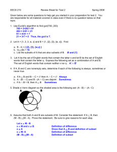 EECS 210 Review Sheet for Test 2 Fall 2007