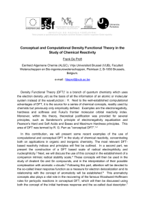 Conceptual and Computational Density Functional Theory in the