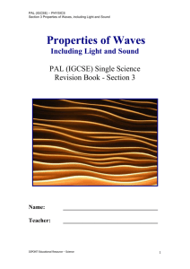 Section 3 - Properties of waves - with notes