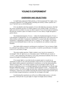 YOUNG`S EXPERIMENT