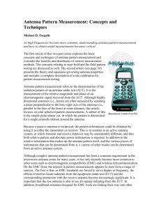 Antenna Pattern Measurement: Concepts and Techniques