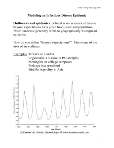 Modeling Infectious Disease Epidemic (#4 for week, 1