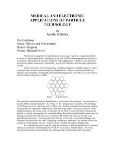 medical and electronic applications of particle technology