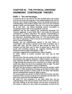 `the physical universe`. harmonic continuum theory.
