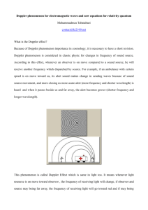 Doppler phenomenon for electromagnetic waves and new