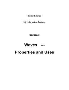 Waves - Properties and Uses
