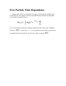 Free Particle Time Dependence