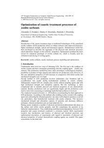 Optimization of Caustic Treatment Processes of Zeolite Sorbents