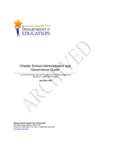 Charter School Administrative and Governance Guide November 2007
