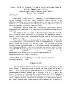 SOME PHYSICAL AND MECHANICAL PROPERTIES OF BEECH