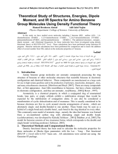 Theoretical Study of Structures , Energies , Dipole Moment , and IR