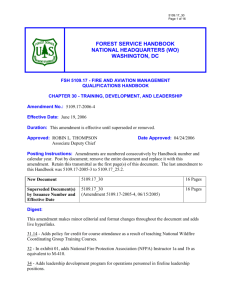 Chapter 30 - USDA Forest Service