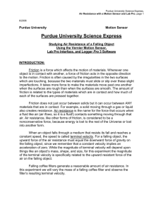 Purdue University Science Express, Air Resistance with a Motion