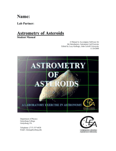 Astrometry of Asteroids
