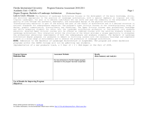 Bachelor of Landscape Architecture - College of Architecture + The