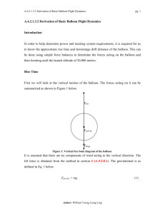 A.4.2.1.3.2 Derivation of Basic Balloon Flight Dynamics