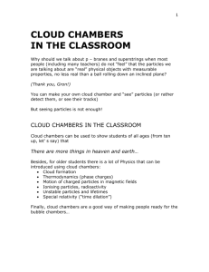Cloud chambers in the classroom