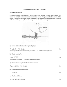 USEFUL EQUATION FOR TURBINE