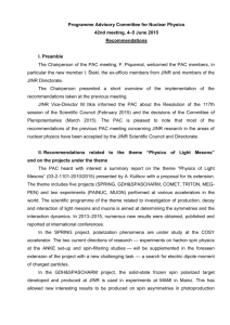 Recommendations, 42nd meeting, PAC for Nuclear Physics