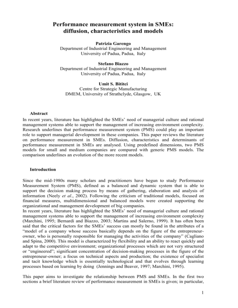 2. Factors Influencing Performance Measurement In