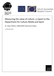Measuring the value of culture: a report to the Department