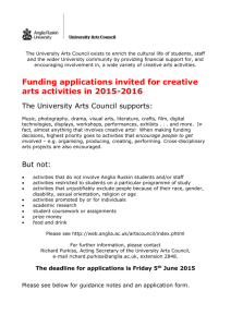 Arts Council application form