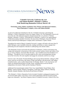 Columbia University Celebrates the Arts and Salman Rushdie`s