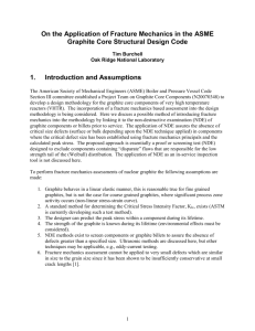 The Basis for a Fracture Mechanics Assessment of Nuclear Graphite