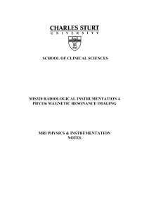 MRI Notes - Charles Sturt University