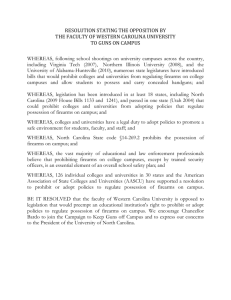 Resolution for Campaign to Keep Guns Off Campus