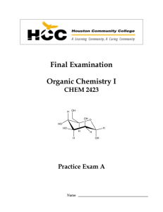 CHEMISTRY 2423 Practice FINAL EXAM A