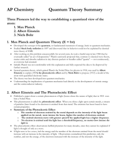 Max Planck and Quantum Theory